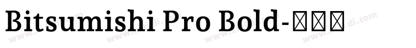 Bitsumishi Pro Bold字体转换